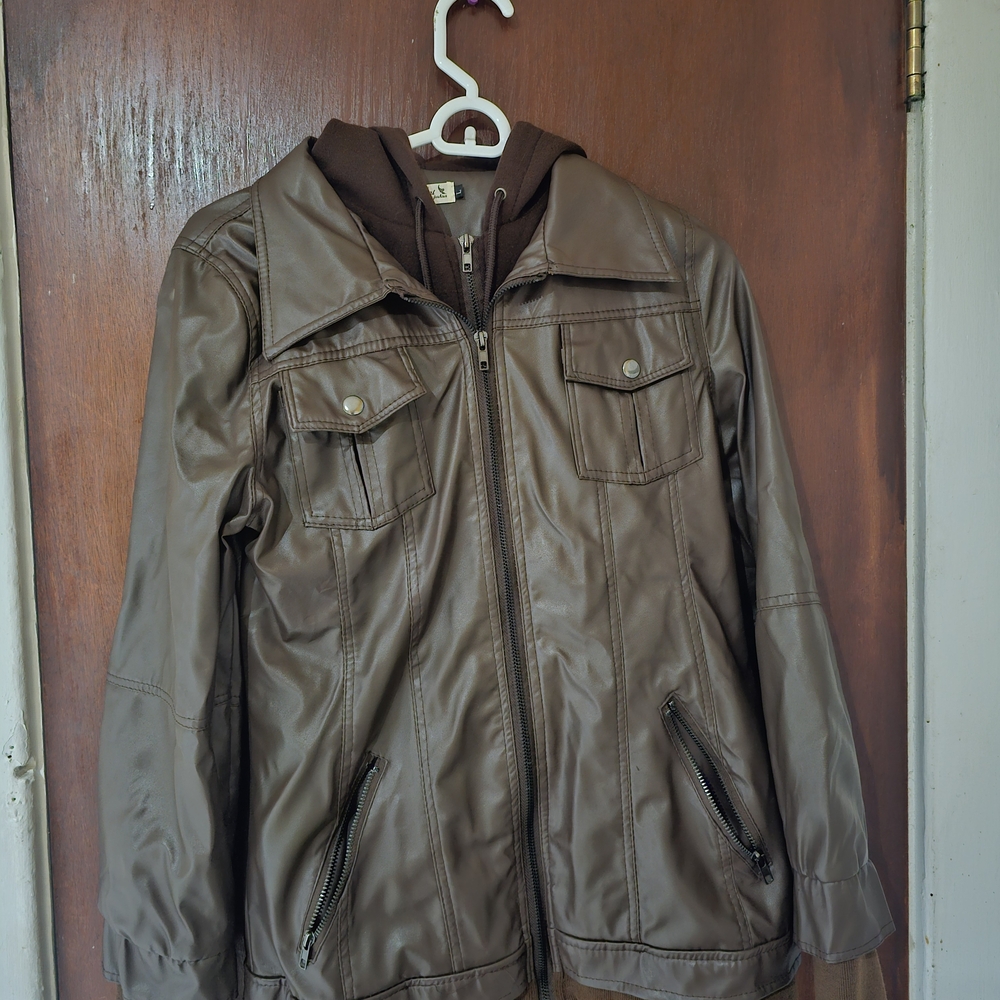 Unisex Brown Leather Jacket